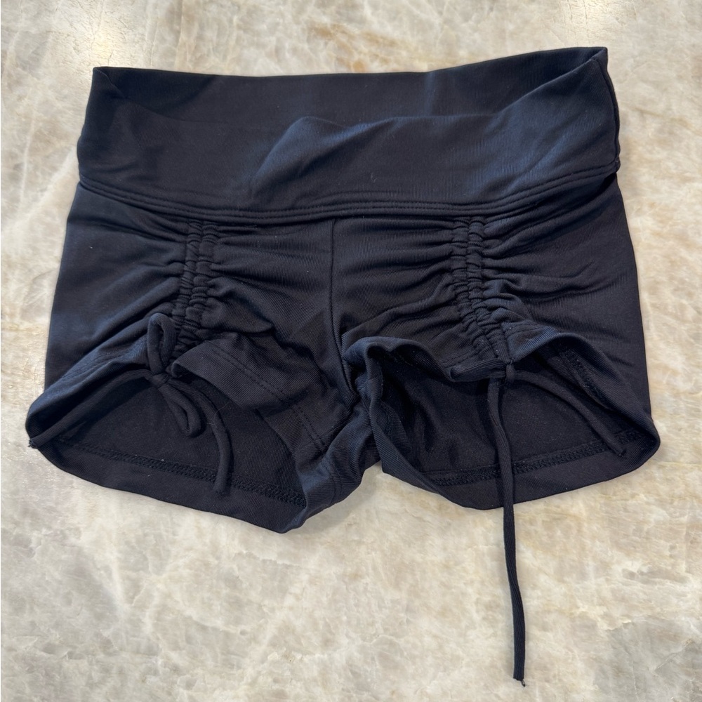 Black Girls Ruched Dance Shorts